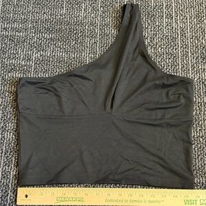 Victoria Secret Black Sport Yoga Crop Top Bra Sz Medium